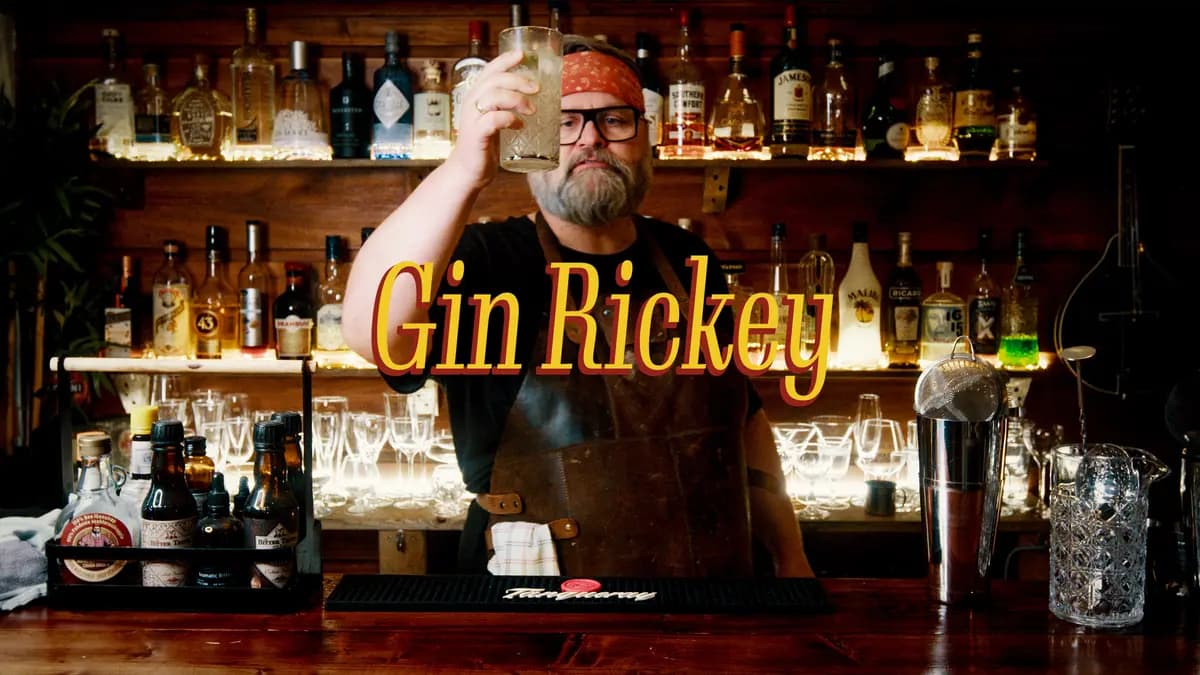 Gin Rickey Classic Gin Cocktail Without Sugar Syrup