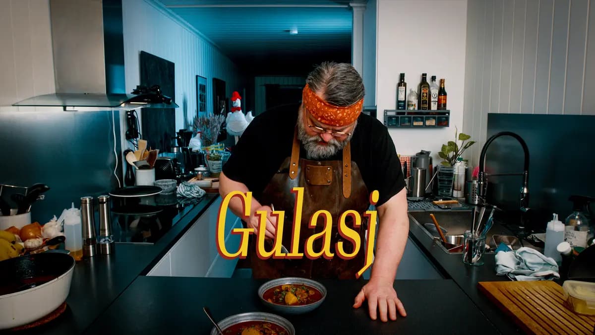 Gulasj -Ungarsk suppegryte -Fyldig, varm og ekte