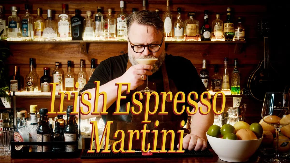 Irish Espresso Martini -Silkemyk dessertdrink med kaffepunch