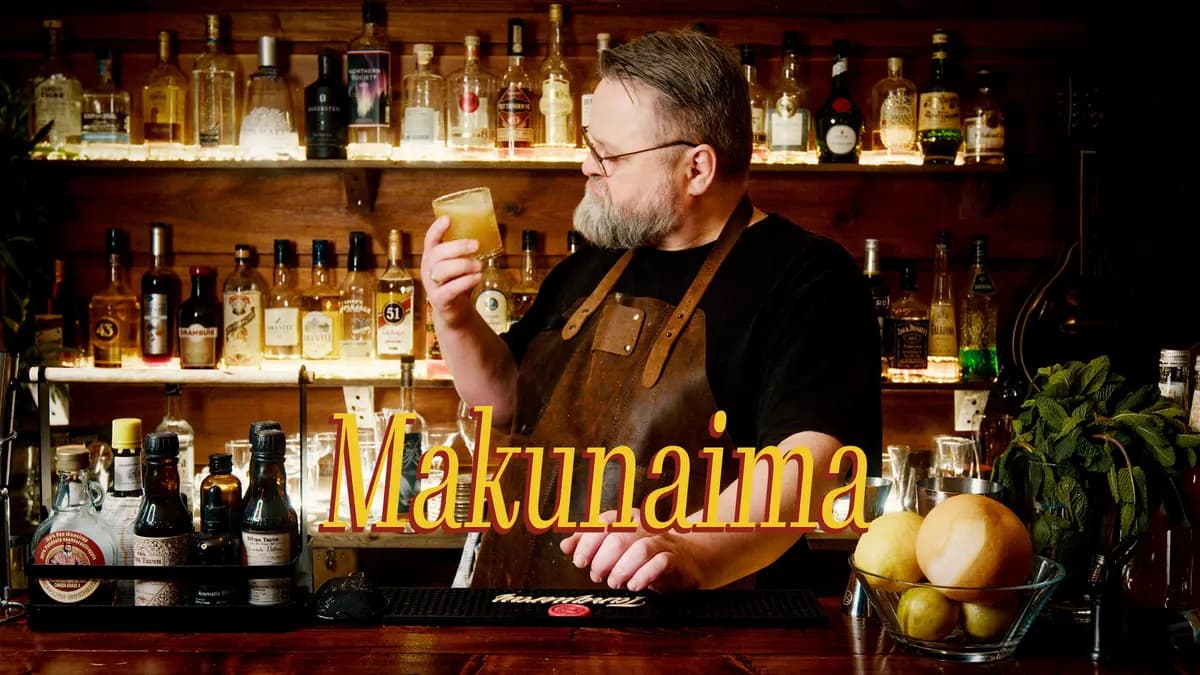 Makunaima -kraftig cocktail med cachaça, lime og Fernet