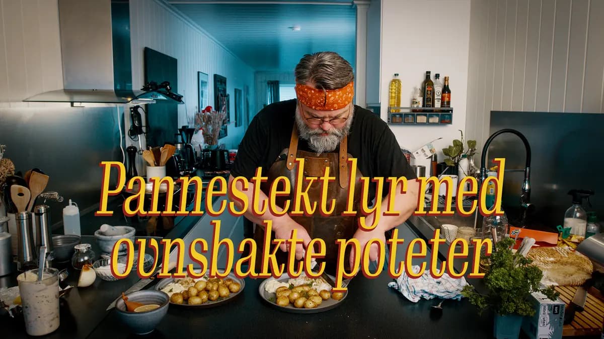 Pannestekt lyr med ovnsbakte poteter -Enkel sjømatmiddag hjemme